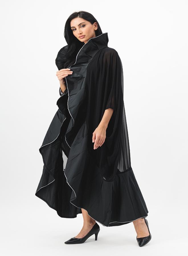 Cape chiffon abaya with Ruffle details