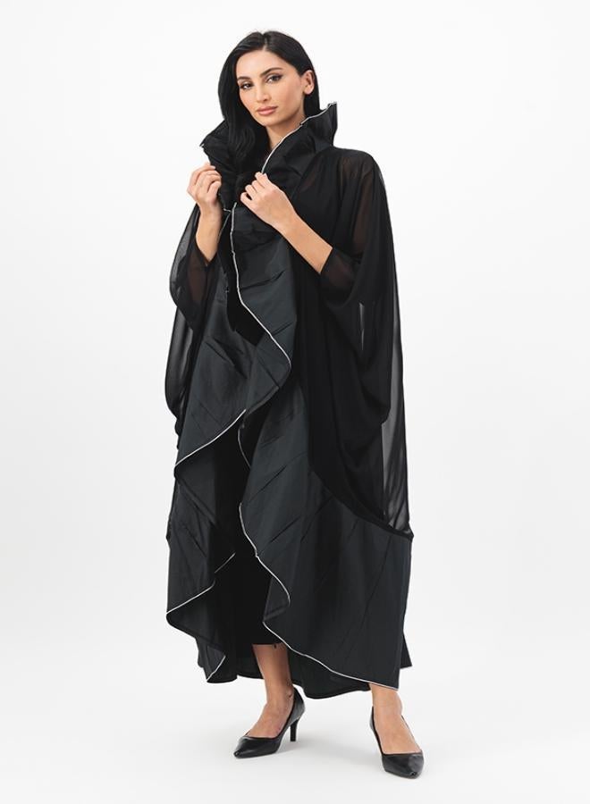 Cape chiffon abaya with Ruffle details