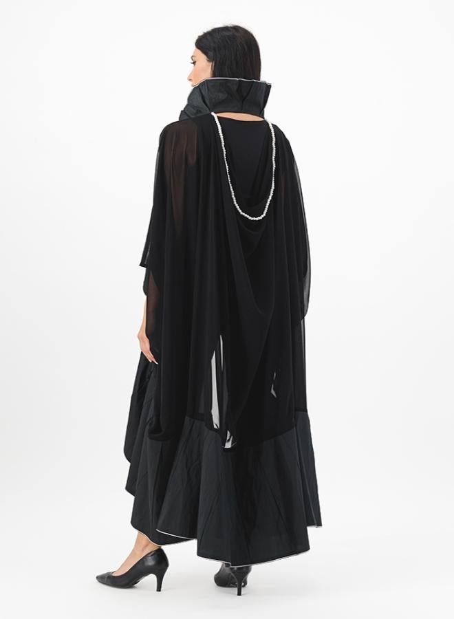 Cape chiffon abaya with Ruffle details