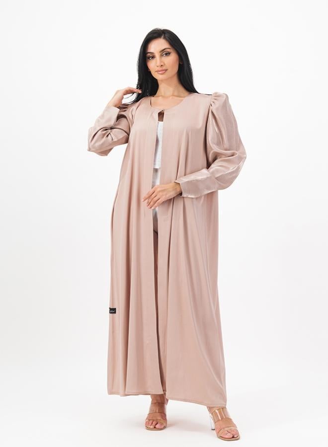 Puffed Sleeves front open abaya