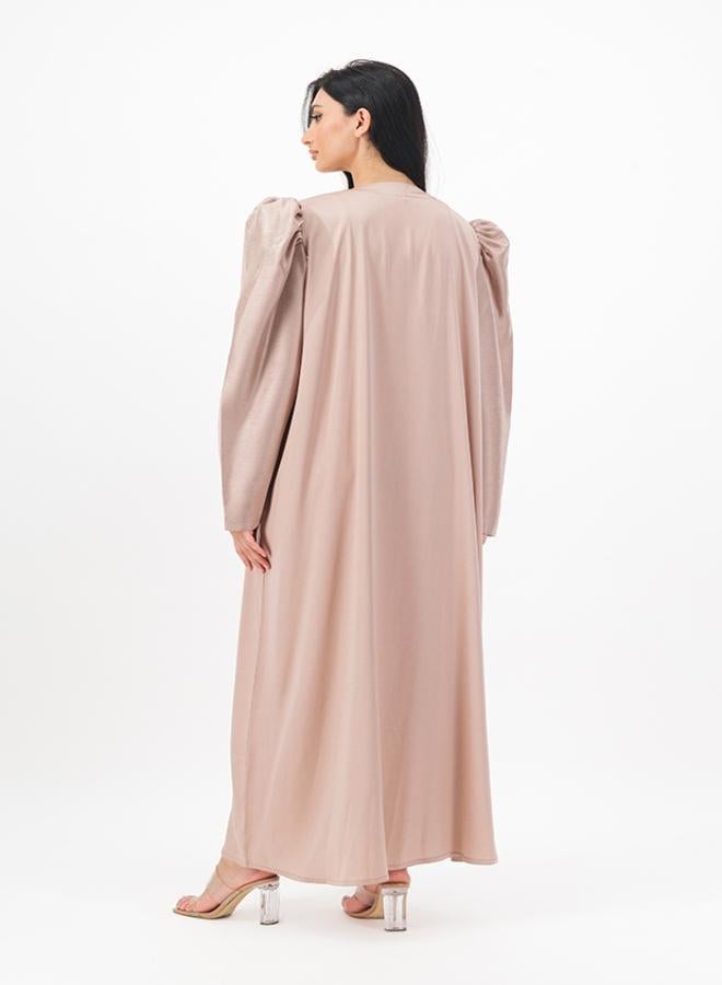 Puffed Sleeves front open abaya