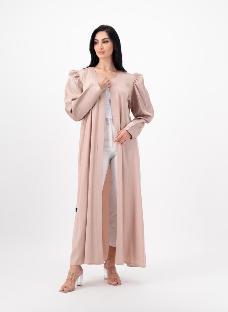 Puffed Sleeves front open abaya