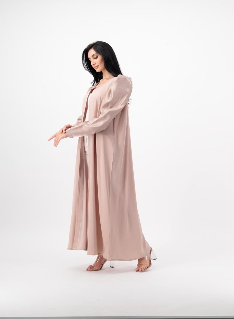 Puffed Sleeves front open abaya