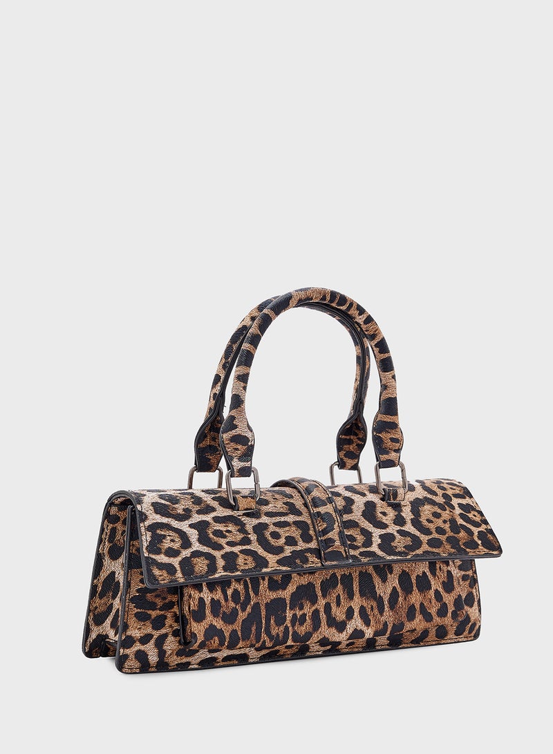 Leopard Print Satchel Bag