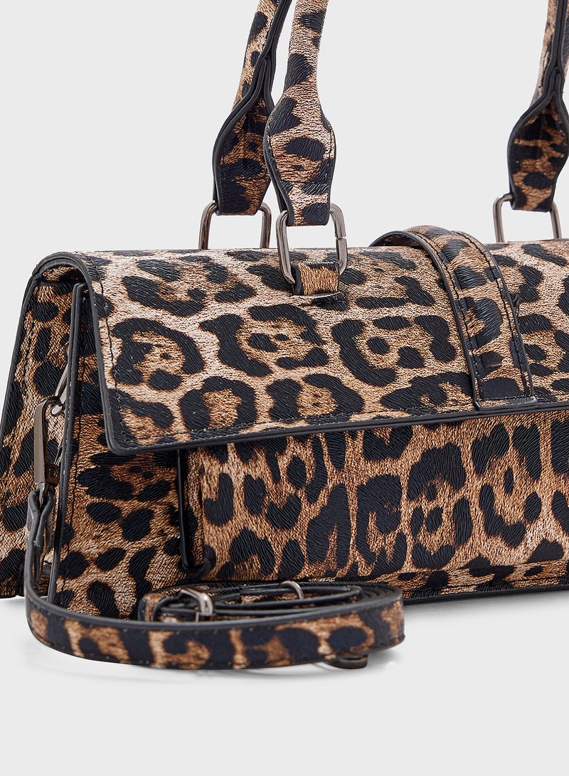 Leopard Print Satchel Bag