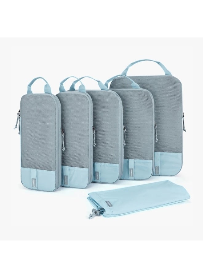 BAGSMART Light Blue Compression Packing Cubes