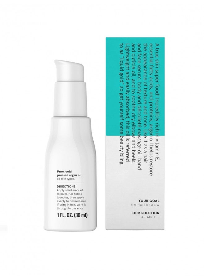 Acure The Essentials Moroccan Argan Oil | 100% Vegan | Versatile - For Any Skin & Hair Care Regimen | Pure, Cold Pressed & Rich in Vitamin E - Hydrates & Restores | 1 Fl Oz