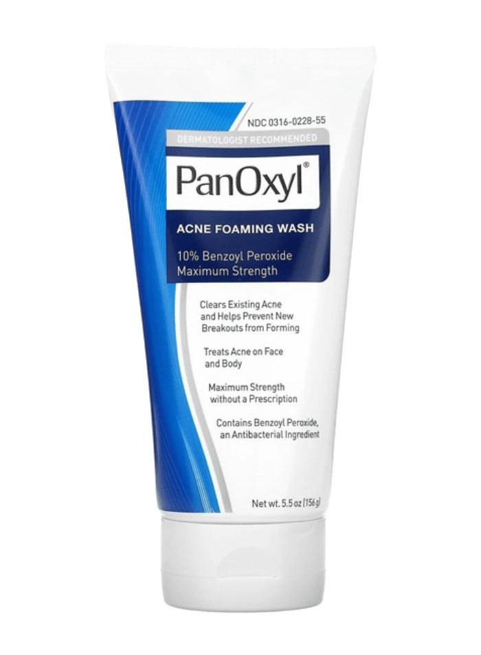 Benzoyl Peroxide 10% Acne Foaming Wash White 156grams