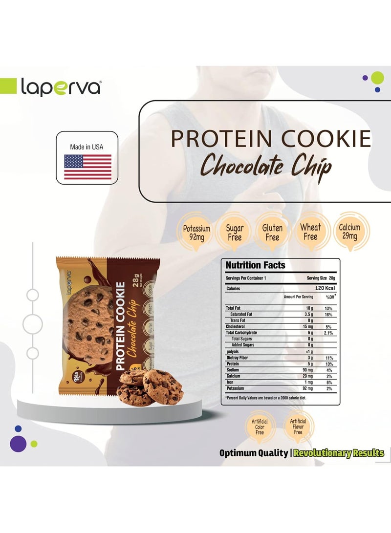 Protein Cookies Keto-Friendly Gluten-Free Low-Carb High Protein-28gm Pack of 20  (18% Whey Protein Isolate) with Chocolate Chip No Added Sugar