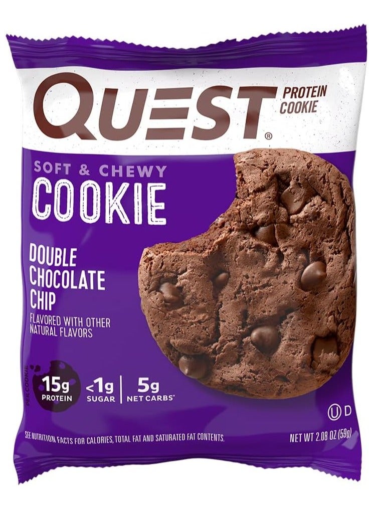 Protein Cookie, Double Chocolate Chip High Protein Low Carb 12 Count