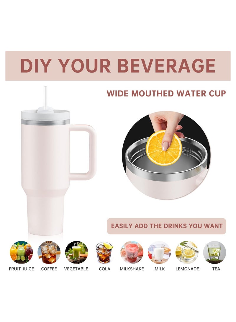 Vacuum Insulated Tumbler Stainless Steel Tumbler with Lid and Straw for Water Iced Tea or Coffee Smoothie and More 40 oz