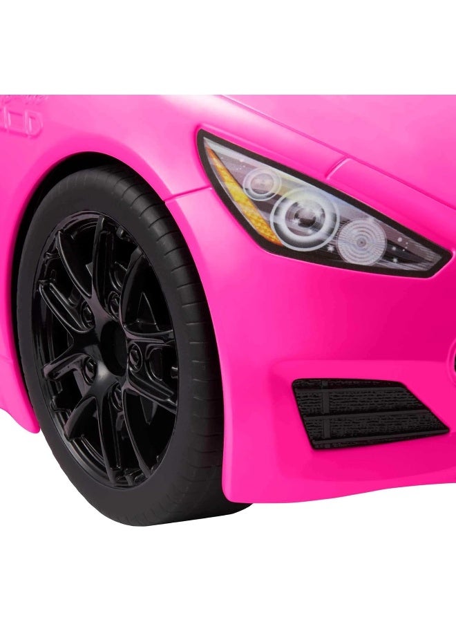 Barbie Pink Convertible 2-Seater Vehicle with Rolling Wheels