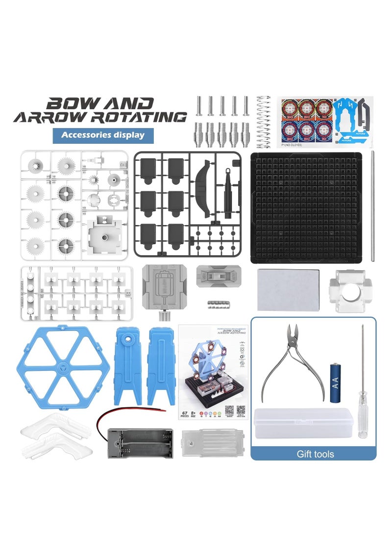 Take Apart Bow and Arrow Rotating STEM Circuit Kits Toys for 8 9 10 11 12 Years Old Boys Girls, Educational Science Circuit Blocks Electronic Blocks DIY Gifts Toys