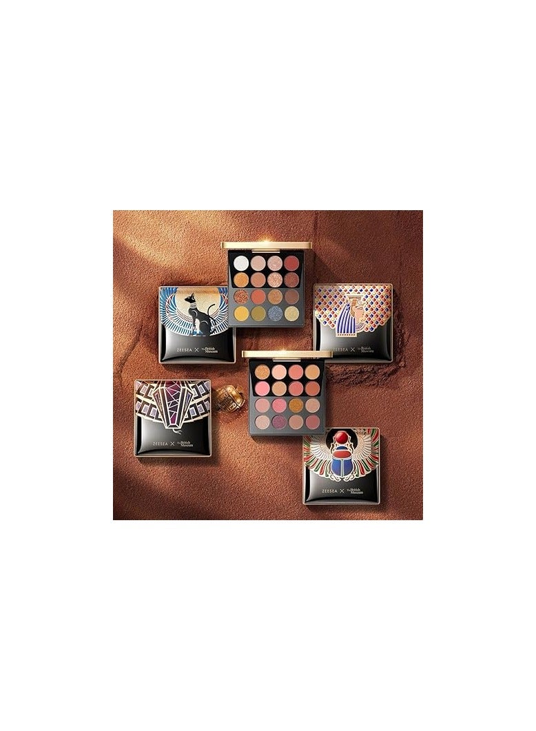 ZEESEA Egypt-Inspired Eyeshadow Palette: Enchanting Shade Collection | 16 Color Shade Pigmented Makeup Set for Dramatic N Everyday Looks | (04# Cobra Pallete)