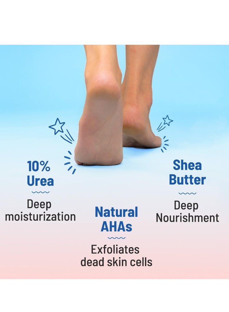 Chemist at Play Foot Cream for Cracked Heels & Diabetic Foot | Up to 24 hours of Moisturization | 10% Urea & Natural AHAs | Nourishment & Hydration | For Dry & Cracked Feet | Lightweight | 50g