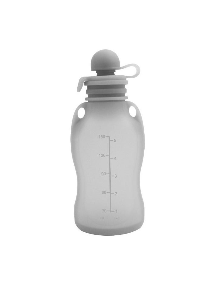 Home Fresh-Keeping Portable Silicone Breast Milk Bag Can Be Refrigerated And Reused Gray 150ml*5