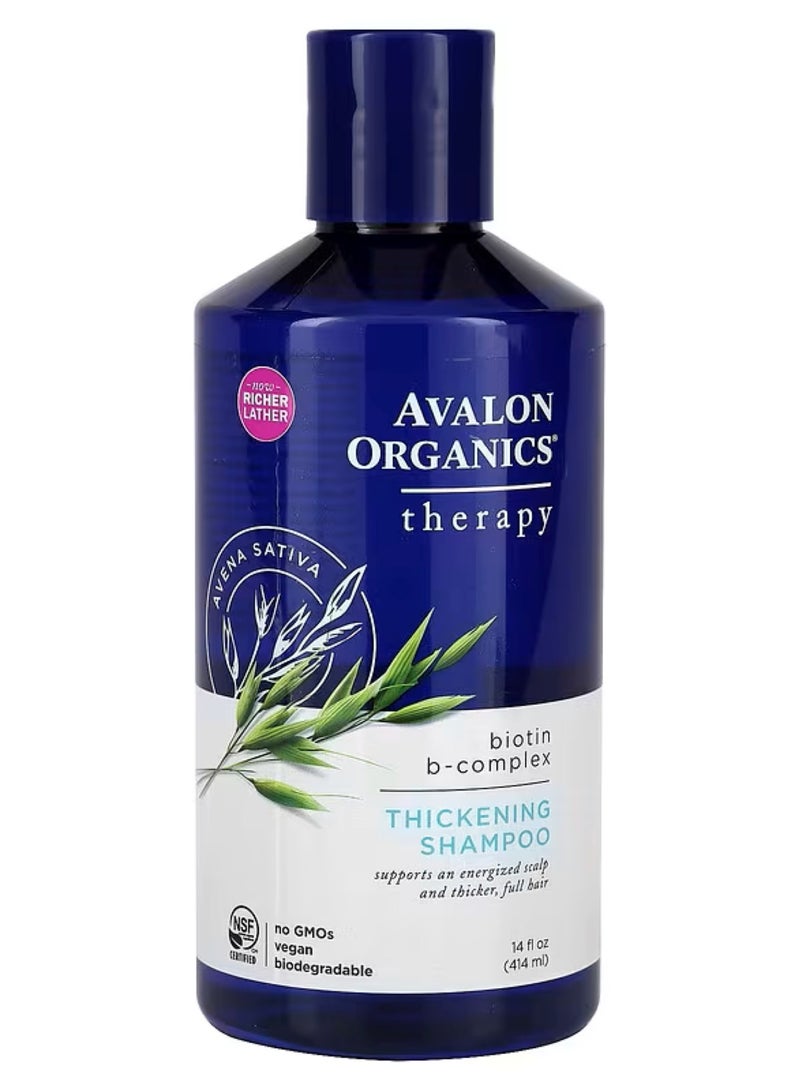 Avalon Organics, Thickening Shampoo, Biotin & B-Complex, Treatment, 14 fl oz (414 ml)