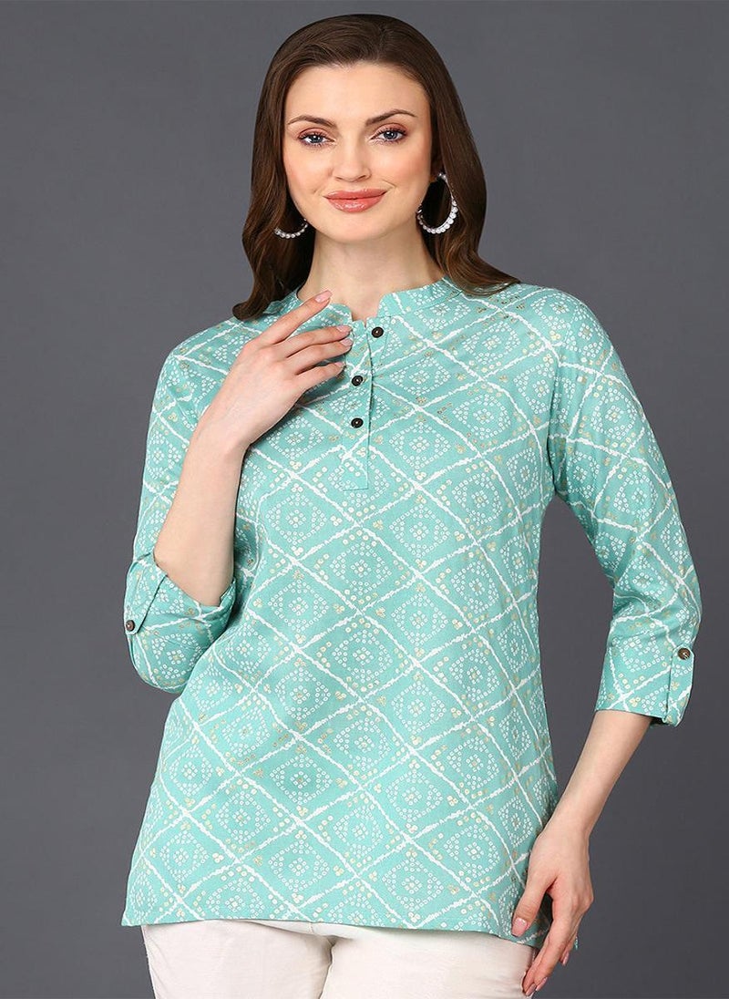 Bandhani Printed Tunic Top