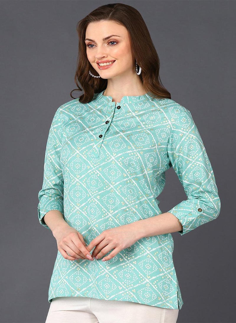 Bandhani Printed Tunic Top