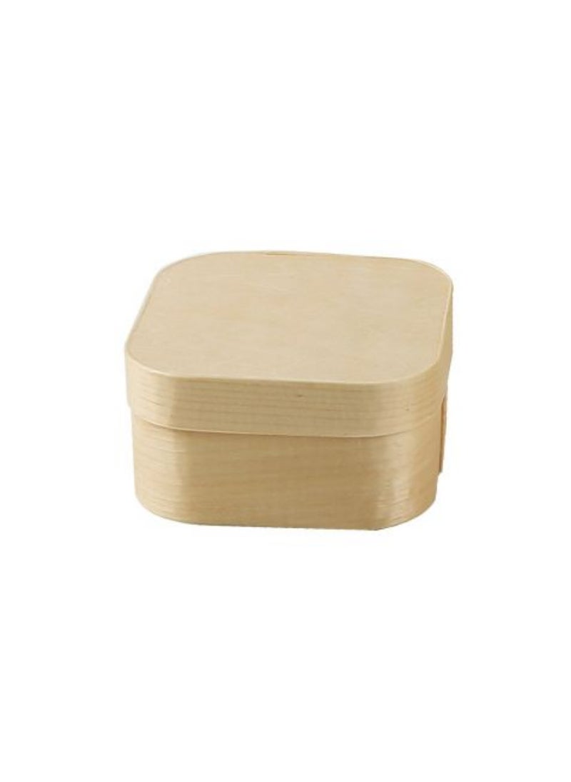 Ecotouch Square Wooden Box W/Lids 110X40Mm