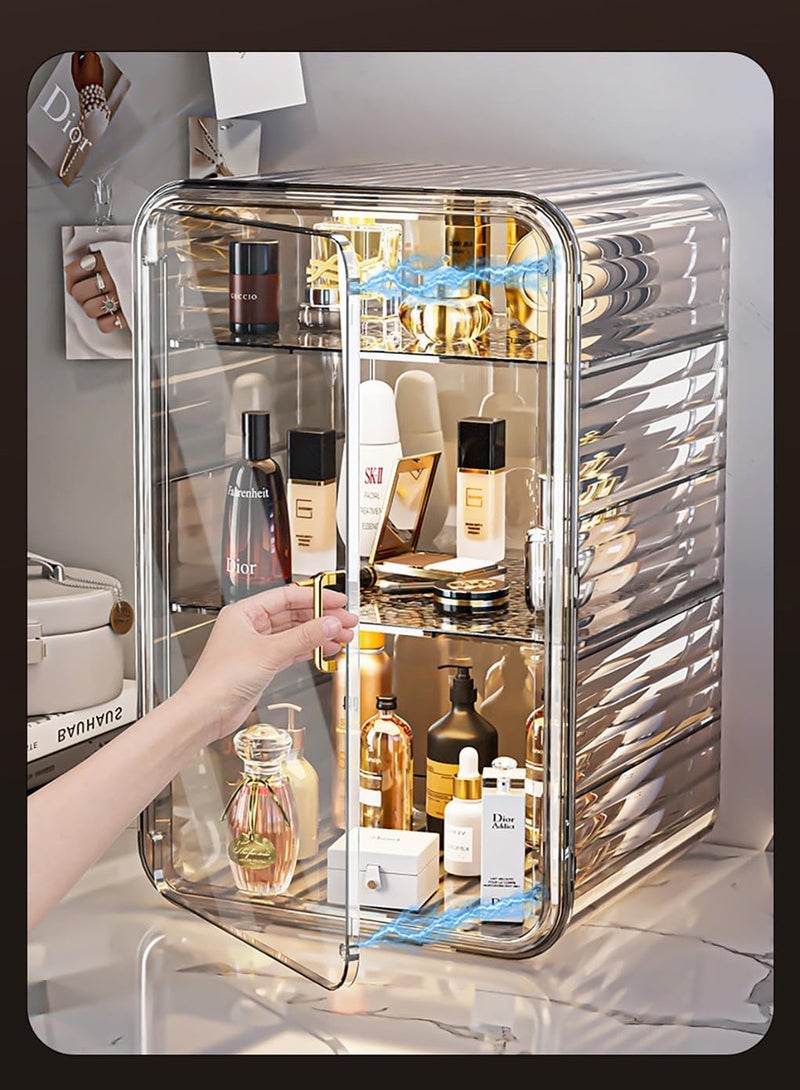 Desktop storage box plastic transparent acrylic cosmetic storage rack skin care product storage box cup Holder organizer