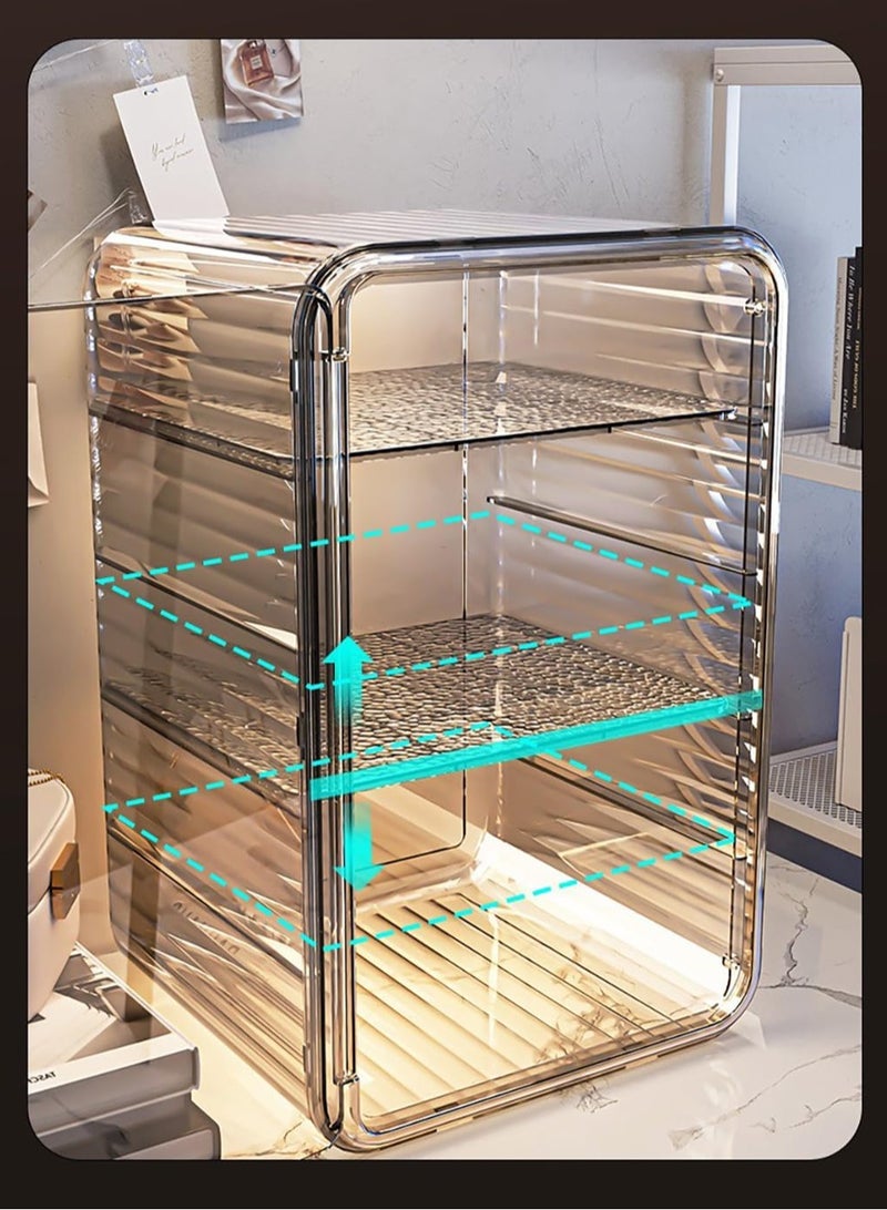Desktop storage box plastic transparent acrylic cosmetic storage rack skin care product storage box cup Holder organizer