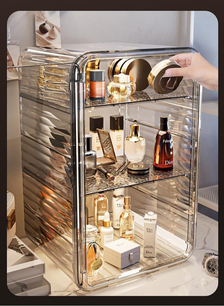 Desktop storage box plastic transparent acrylic cosmetic storage rack skin care product storage box cup Holder organizer