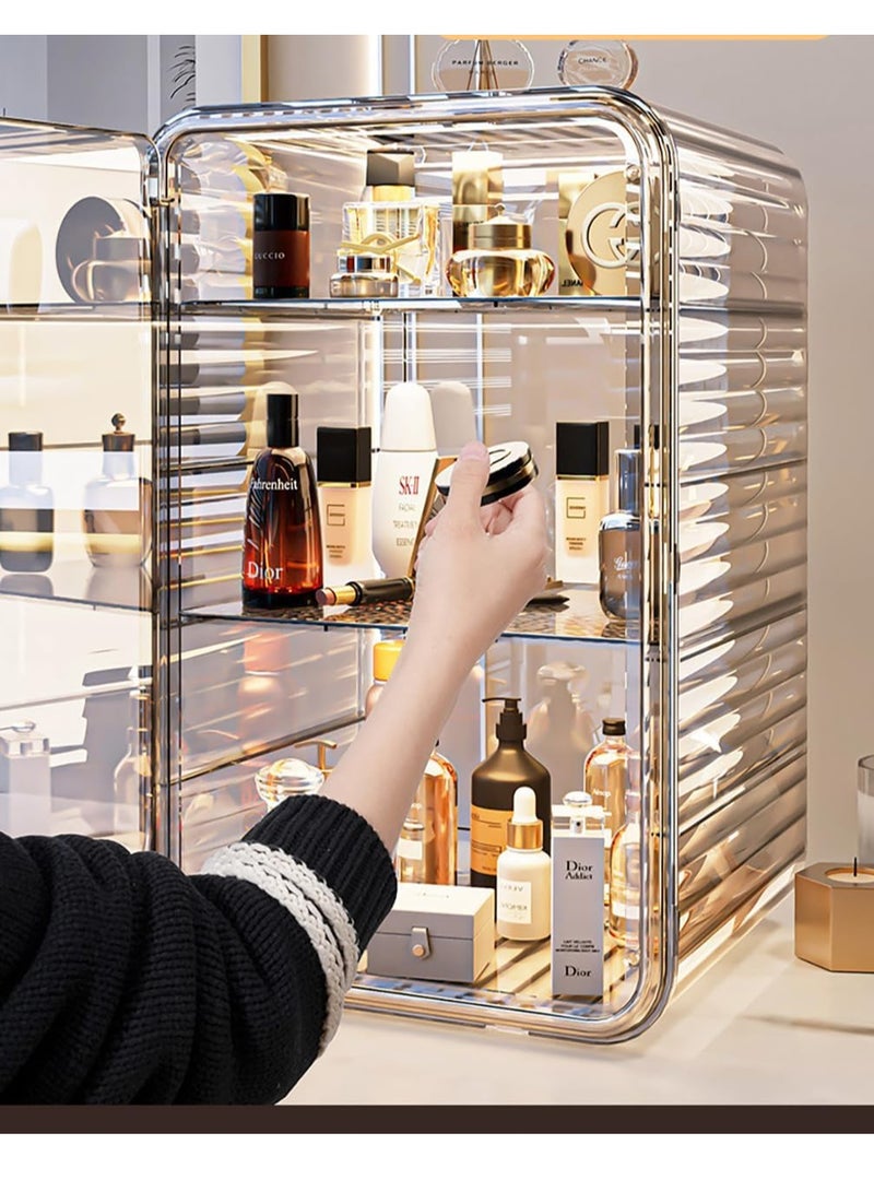 Desktop storage box plastic transparent acrylic cosmetic storage rack skin care product storage box cup Holder organizer