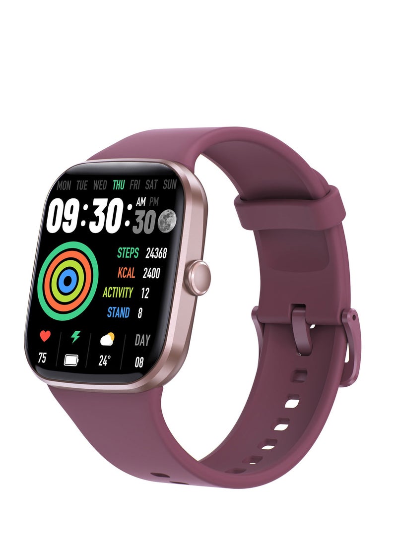 Smart Watch for Men and Women: 2.1 HD Fitness Tracker with Voice Assistant, Call Function, IP67 Waterproof, Blood Pressure, Heart Rate, and Sleep Monitor - 100+ Sports Modes (purple)