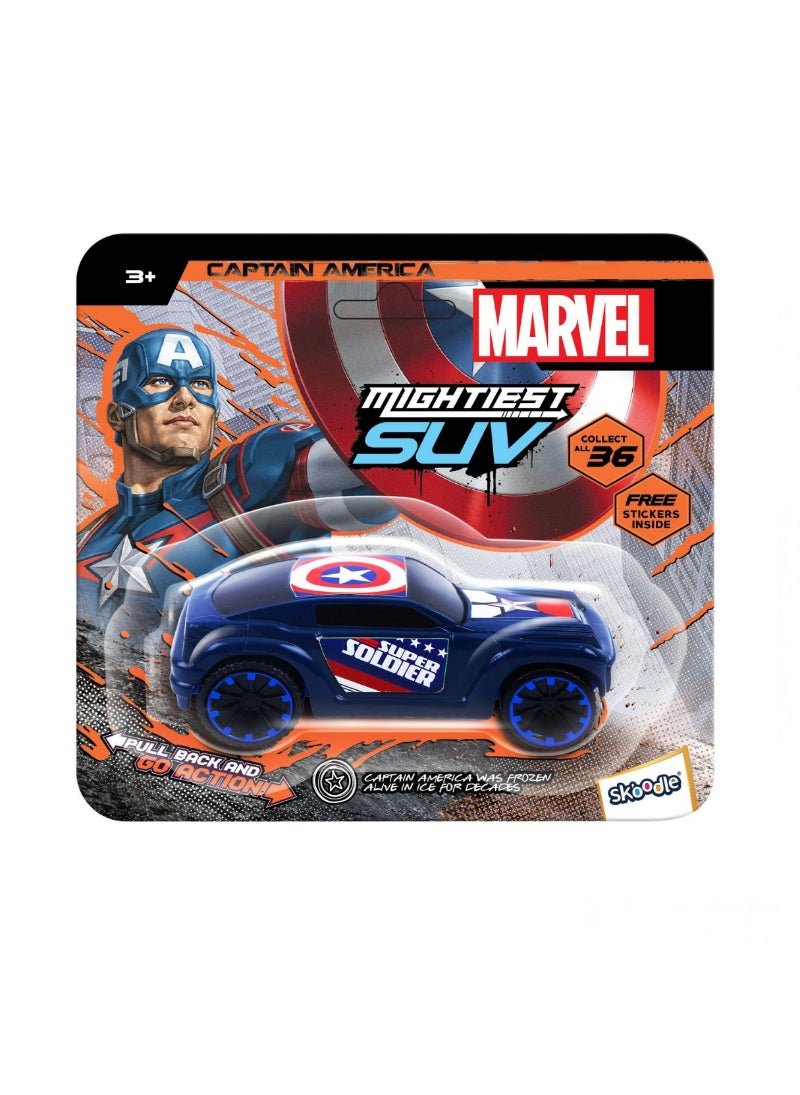 Marvel Pullback Mightiest  SUV Car Captain America