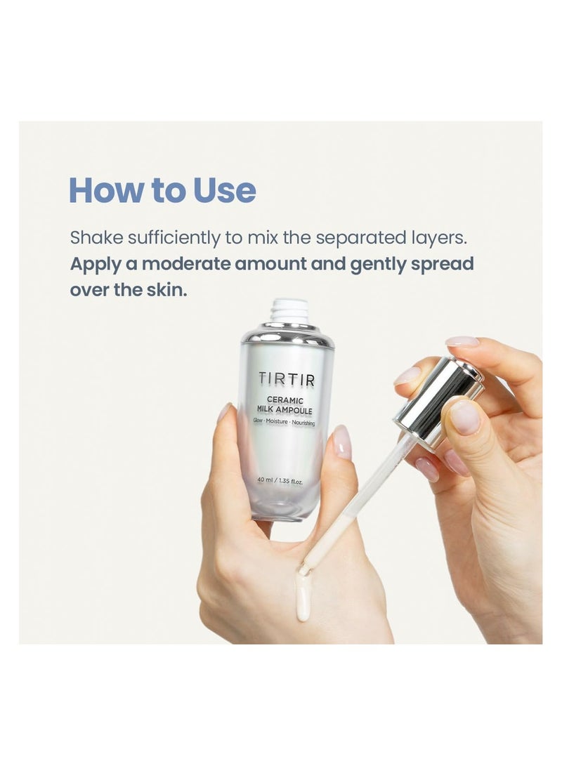TIRTIR Ceramic Milk Ampoule (1.35 Fl Oz) 40ml