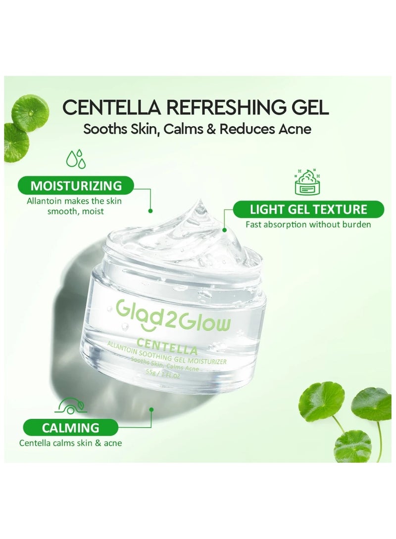 Glad2Glow Acne Set Moisturizer Gel Repair Skin 55g + Acid Power Clear Acne Serum 17ml