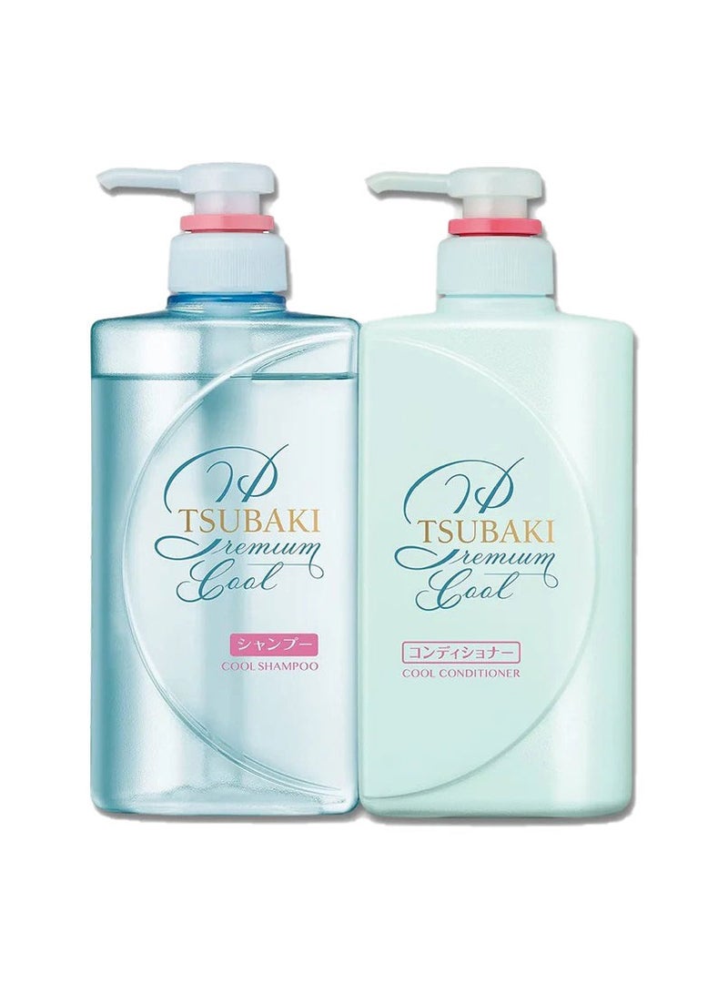 Premium Cool Sensation Shampoo 490ml & Conditioner 490ml Pair Set