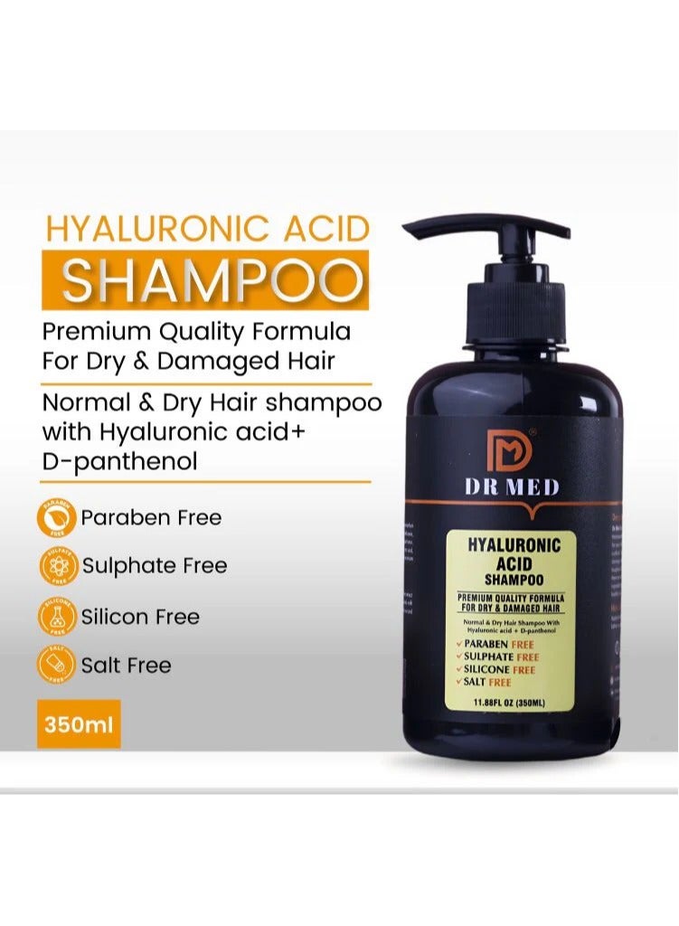 DR MED Hyaluronic Acid Shampoo 350ml and Hair Mask 220g Duo: for Luxurious Hair Care Ultimate Hair Transformation (pack of 2)