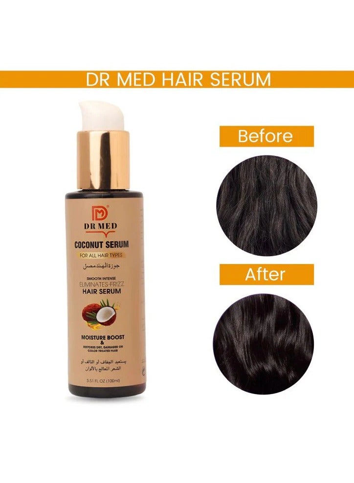 DR MED Coconut Hair serum (Smooth Intense Eliminates - Frizz Hair) 100ML.