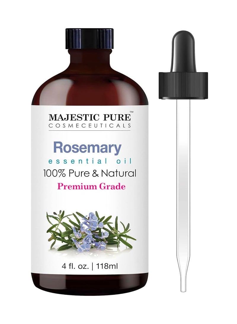 Rosemary Essential Oil 4oz (118ml) 100% Pure and Natural Rosemary Oil, Premium Grade Essential Oils, For Home Diffusers