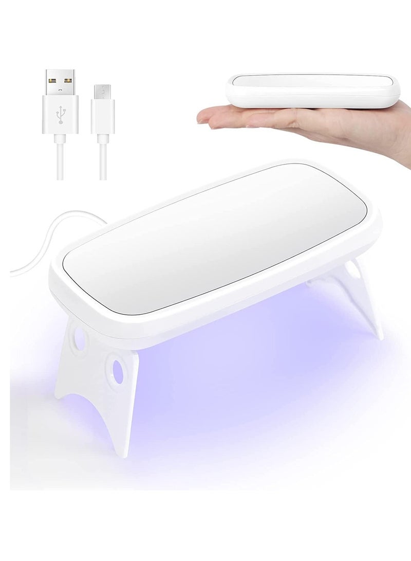 8W Mini UV LED Gel Nail Lamp Mouse Shape with Mirror Light