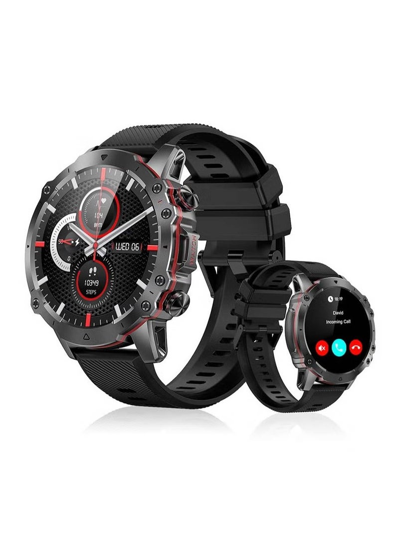 Smart Watch For Men，With AMOLED Always On Display, Bluetooth Calling Waterproof Fitness Watches For Android iOS