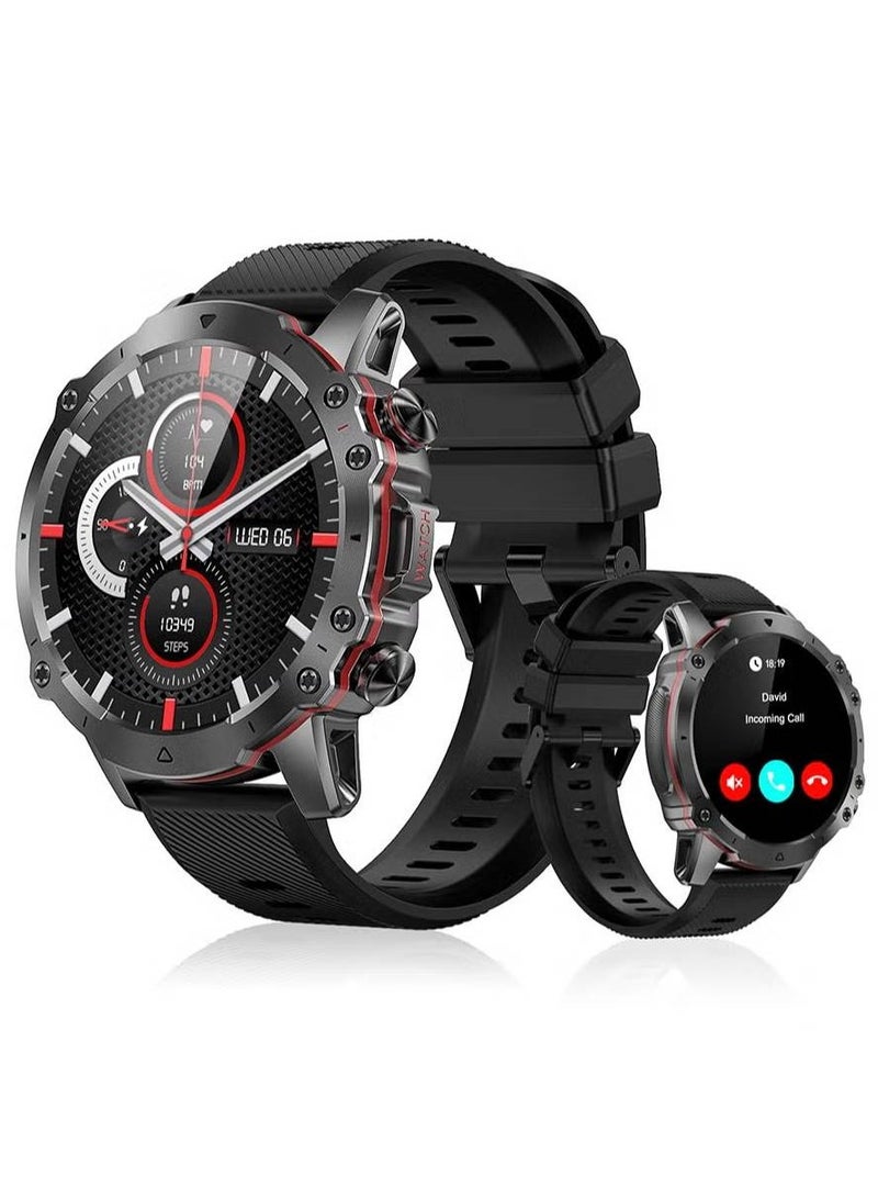 Smart Watch For Men，With AMOLED Always On Display, Bluetooth Calling Waterproof Fitness Watches For Android iOS