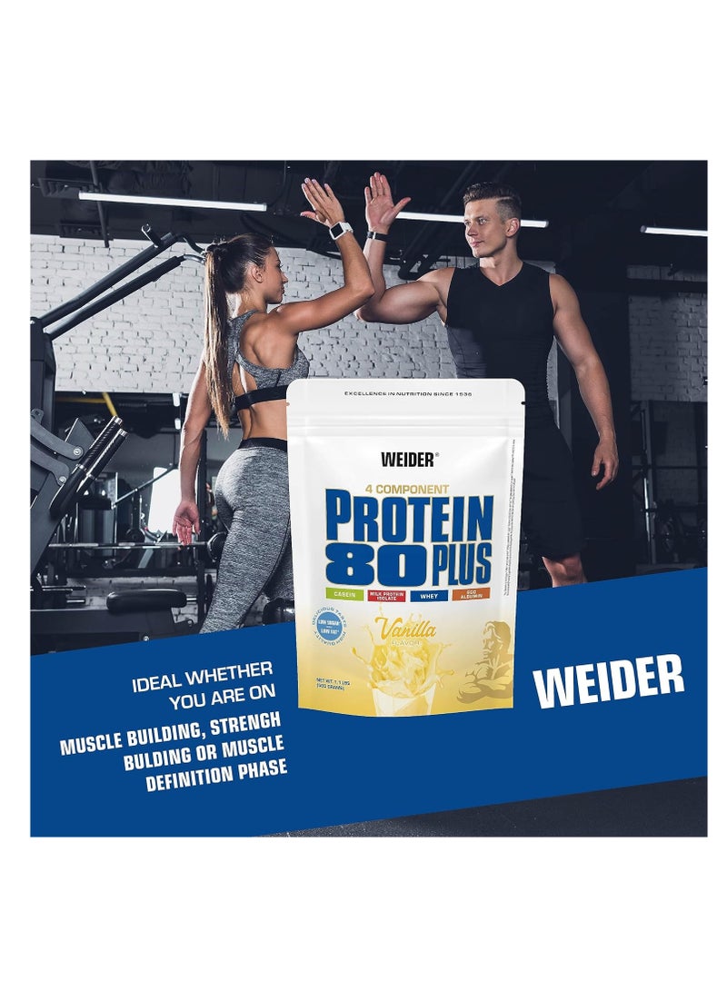 Weider Protein 80 Plus Milk Protein Isolate Vanilla Flavor 500 G