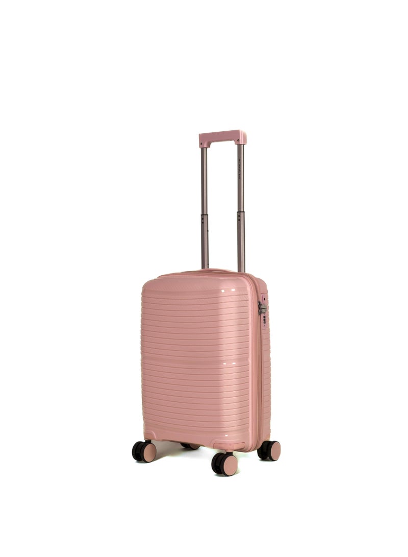 Unbreakable Travel Luggage Set with Hand Carry Trolley and Suitcases Featuring Double Spinner Wheels