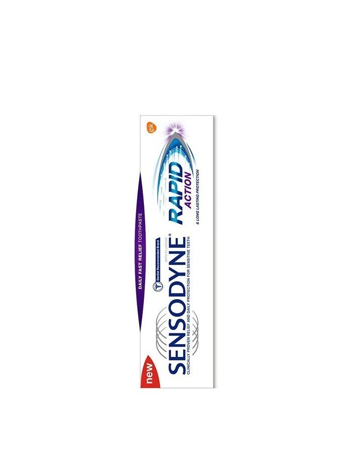 Rapid Action Daily Protection Toothpaste for Sensitive Gum and Teeth 75ml