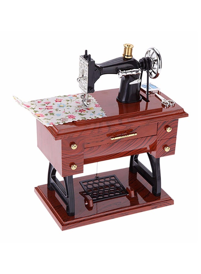 Vintage Mini Sewing Machine Music Box Multicolour 30.0x25.0x5.0cm