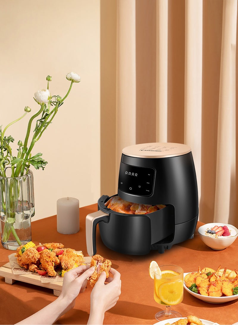 Air Fryer Smart Touch 6L Large Capacity 6 Presets, One-touch Panel, 360° Turbo Airflow Tech, LED Touch Display Countertop Healthy Oil Free Nonstick & Dishwasher-Safe Basket Air Fryer