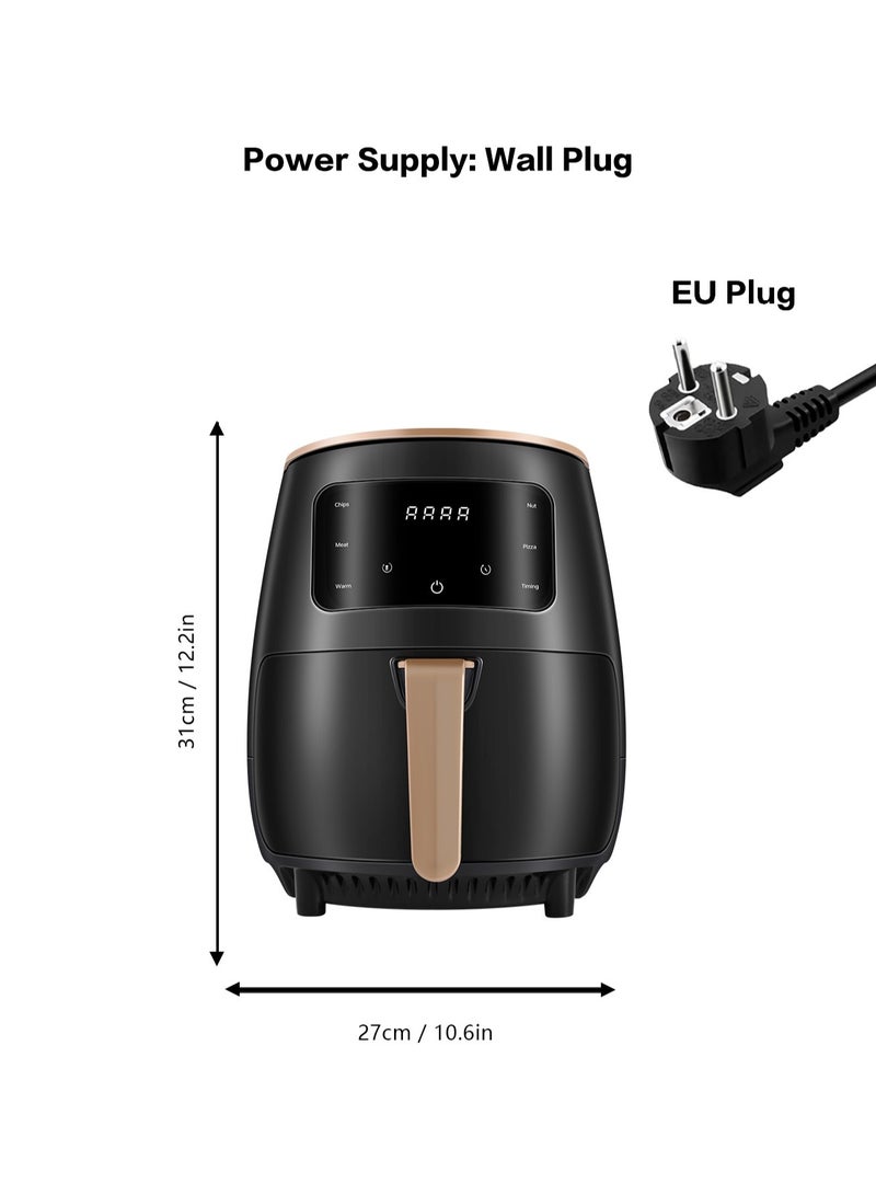 Air Fryer Smart Touch 6L Large Capacity 6 Presets, One-touch Panel, 360° Turbo Airflow Tech, LED Touch Display Countertop Healthy Oil Free Nonstick & Dishwasher-Safe Basket Air Fryer