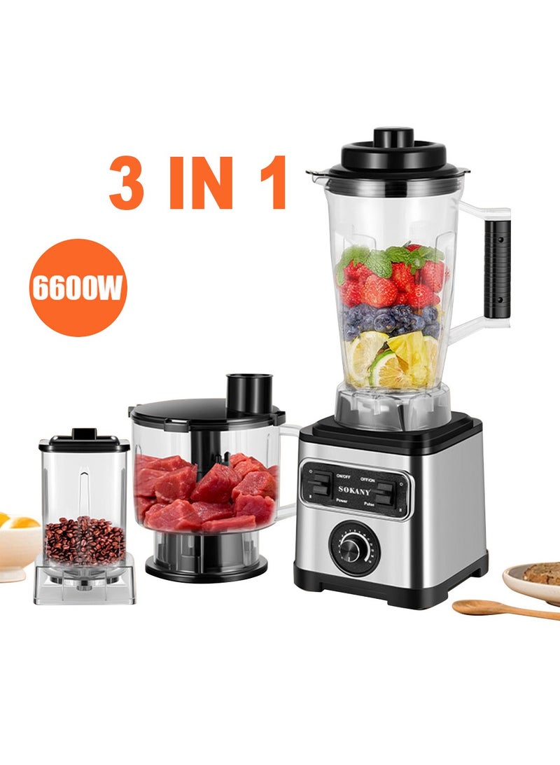 3-In-1 Juicer Blender Chopper Set 3L 6600W SK-3333 Black