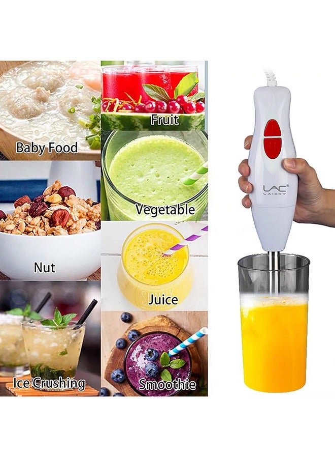 Hand Blender Mixer 800W 2 Speed Control Stainless Steel Rod & Blade Overheat Protection Efficient & Durable Handheld Blender for Smoothies, Soups, Sauces