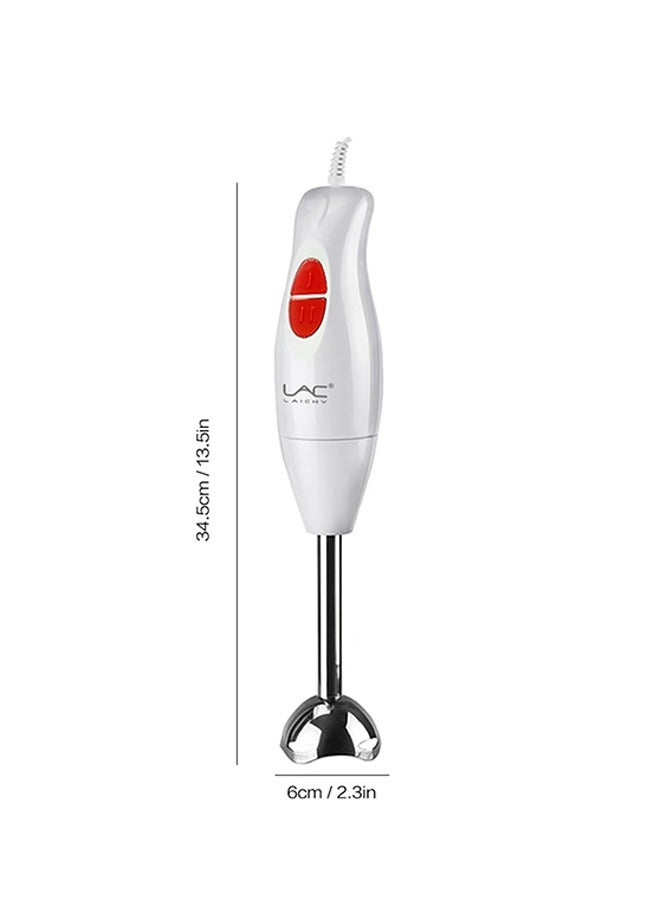 Hand Blender Mixer 800W 2 Speed Control Stainless Steel Rod & Blade Overheat Protection Efficient & Durable Handheld Blender for Smoothies, Soups, Sauces