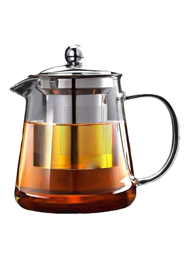 Heat Resistant Glass Teapot Set Clear 600ml