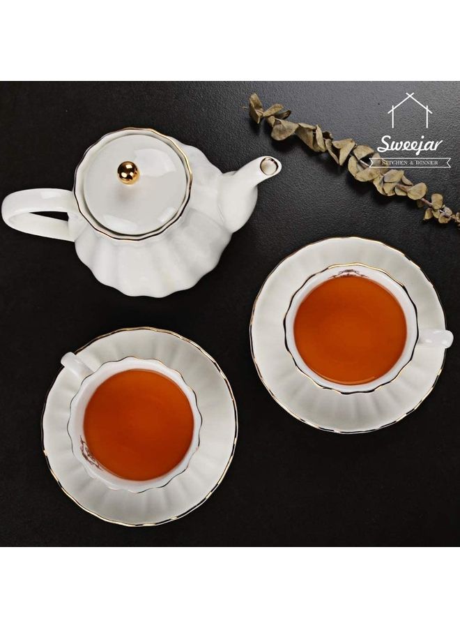 Heat Resistant Glass Tea Set Clear 600ml